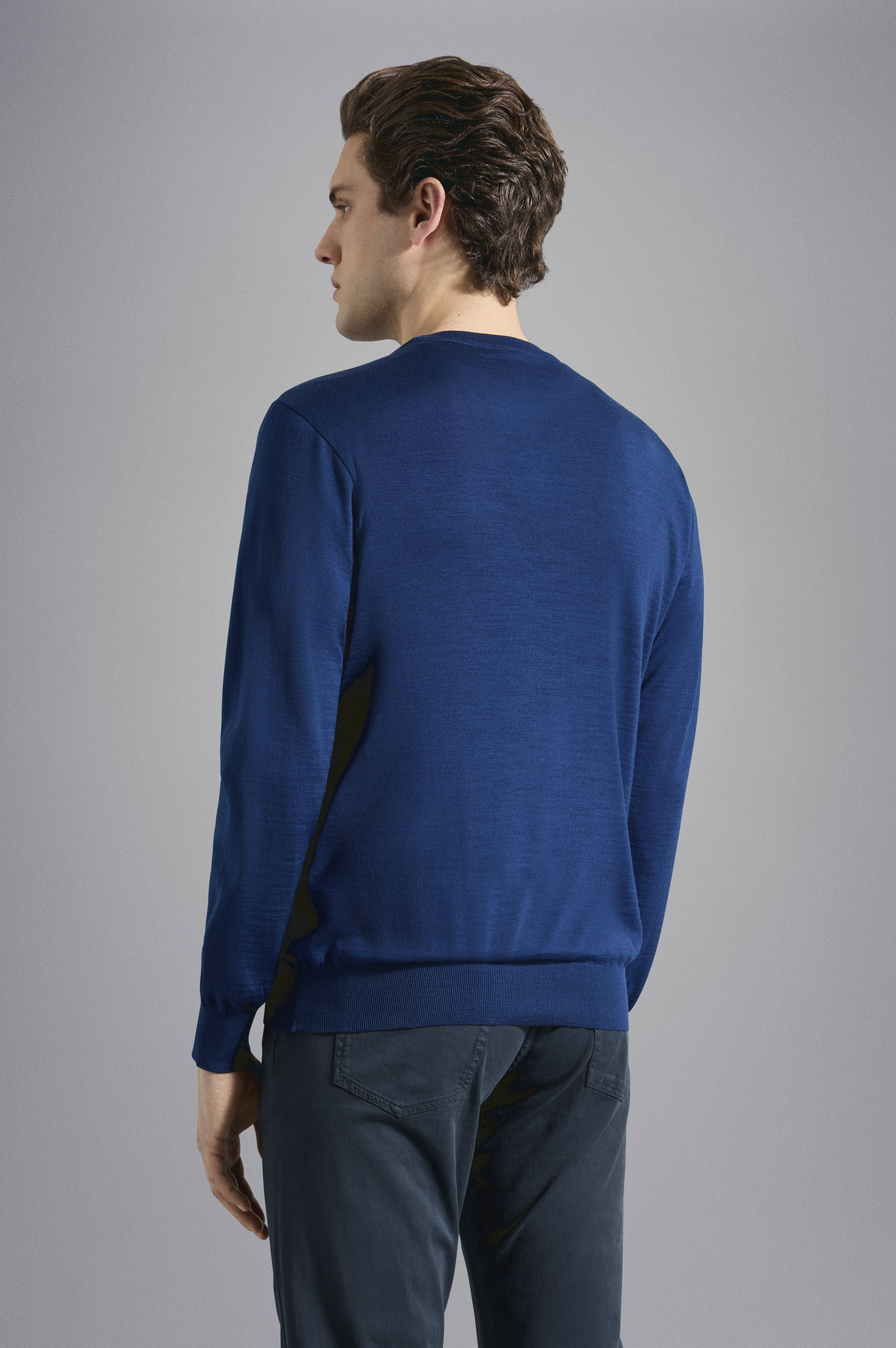 超细美丽诺羊毛圆领毛衣 image number 3