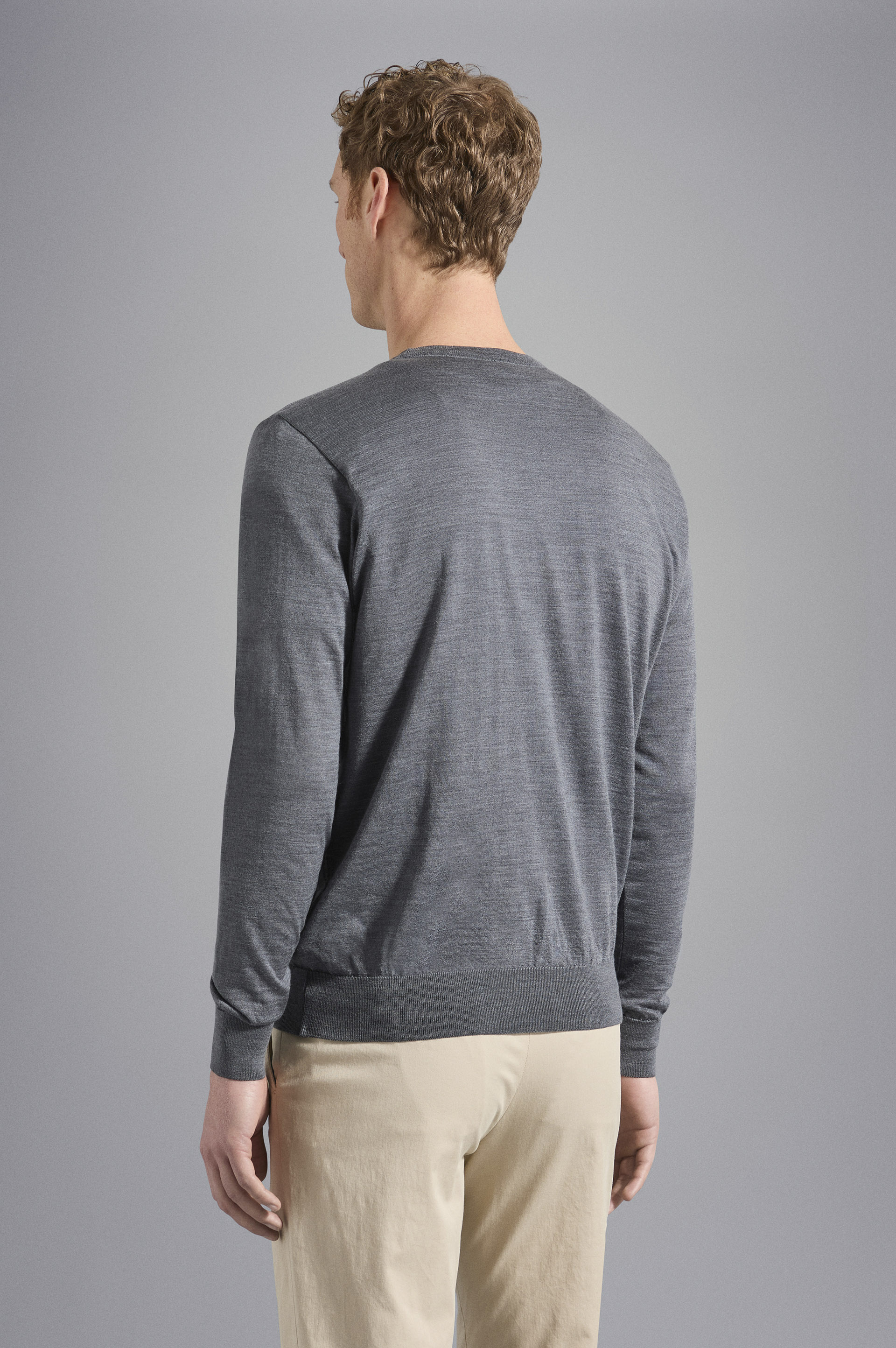 Extra-Fine Merino Wool Crew-Neck Sweater image number 3