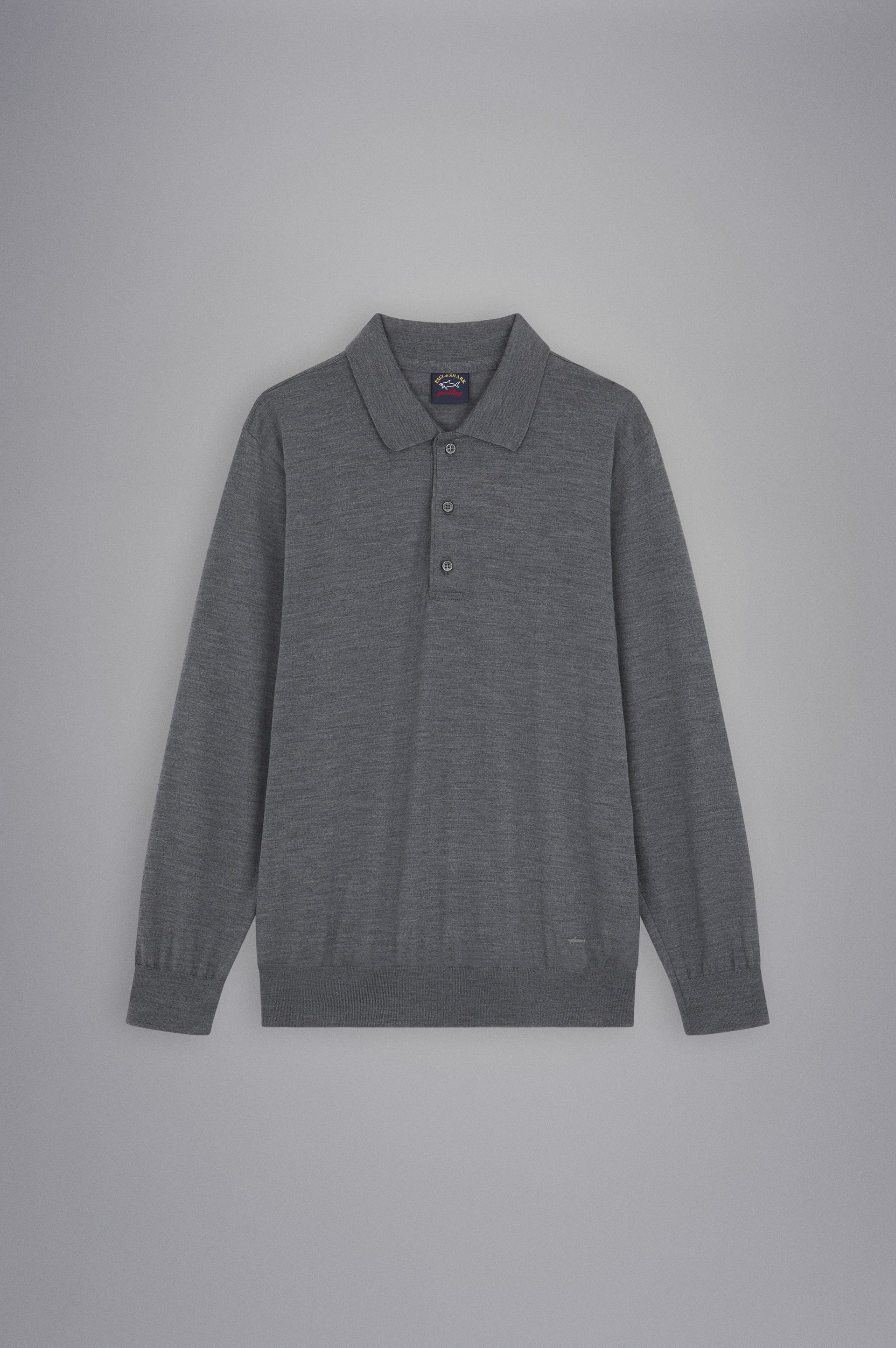 Polo en laine mérinos extra fine image number 1