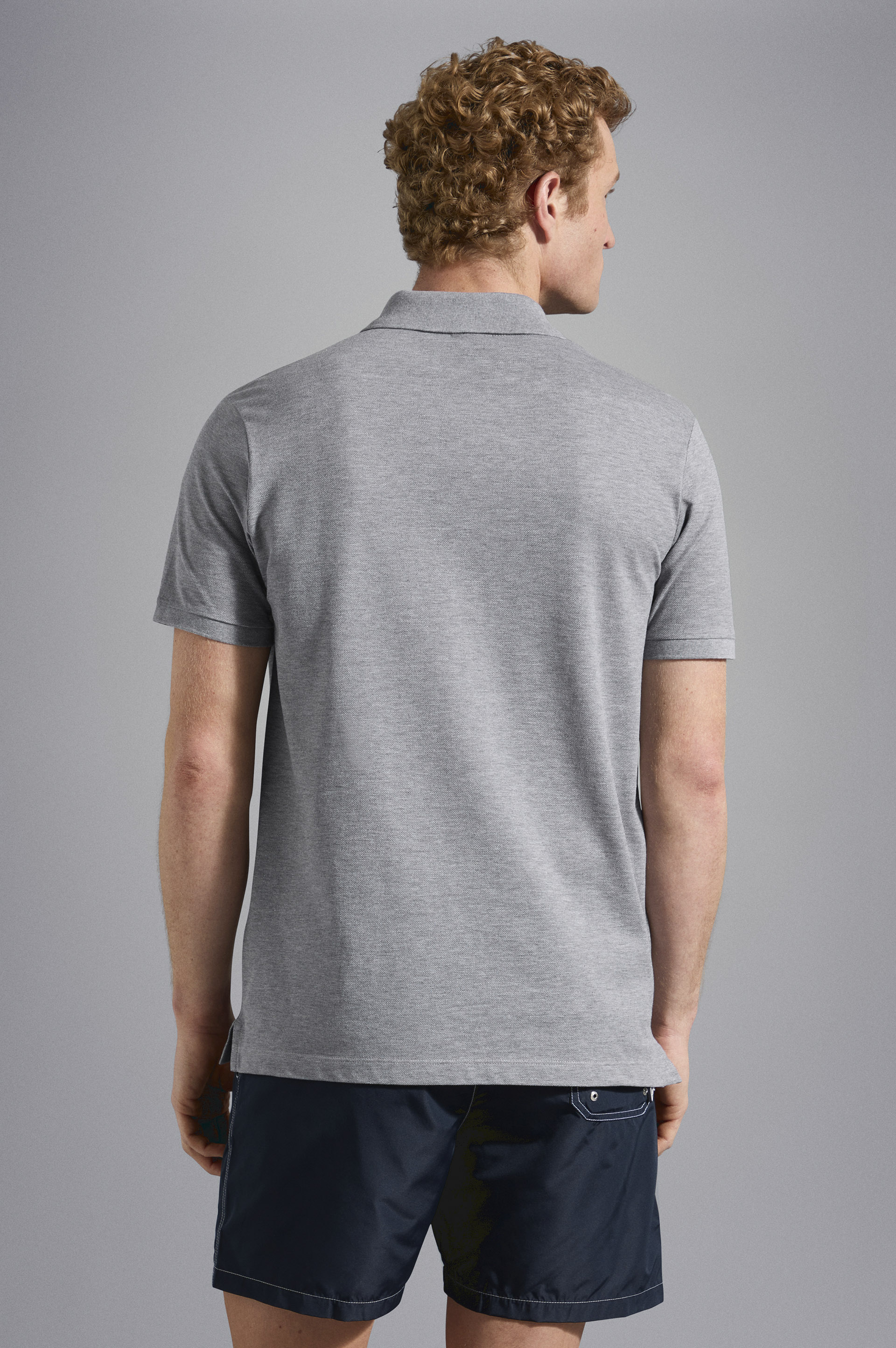 Cotton piqué Polo with Iconic badge image number 3 Cotton piqué Polo with Iconic badge image number 3