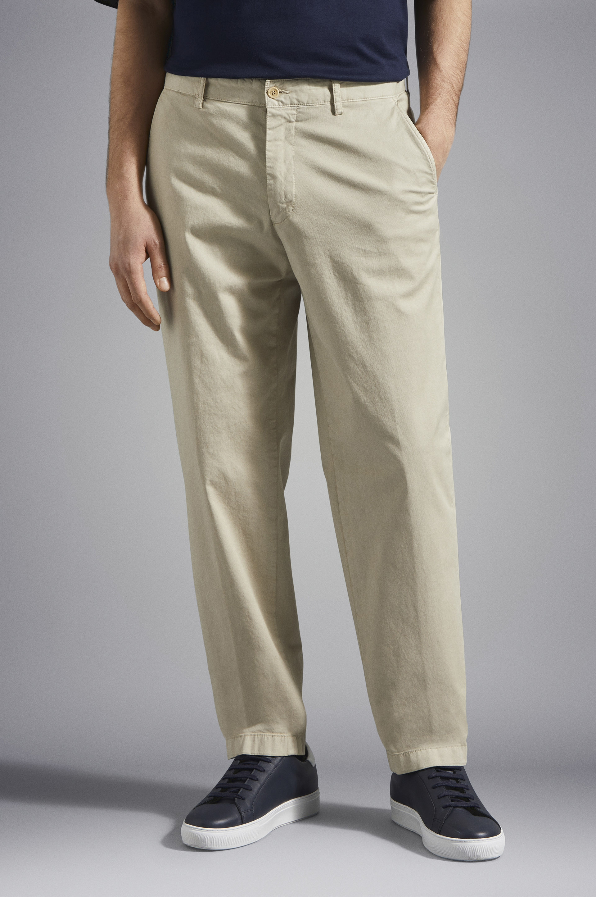 Pantalon en coton stretch image number 0 Pantalon en coton stretch image number 0