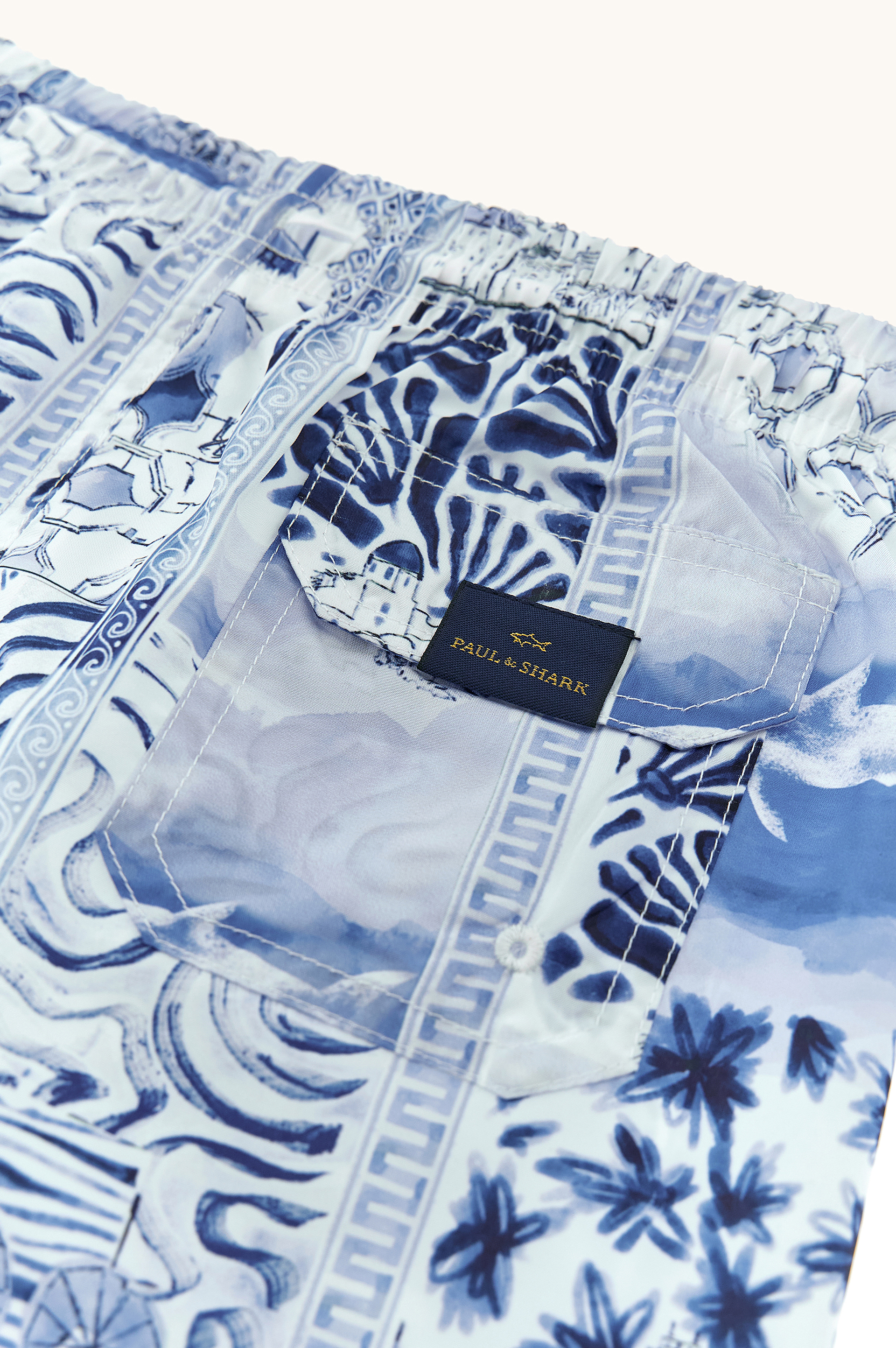 Swim shorts with Mikonos print image number 5