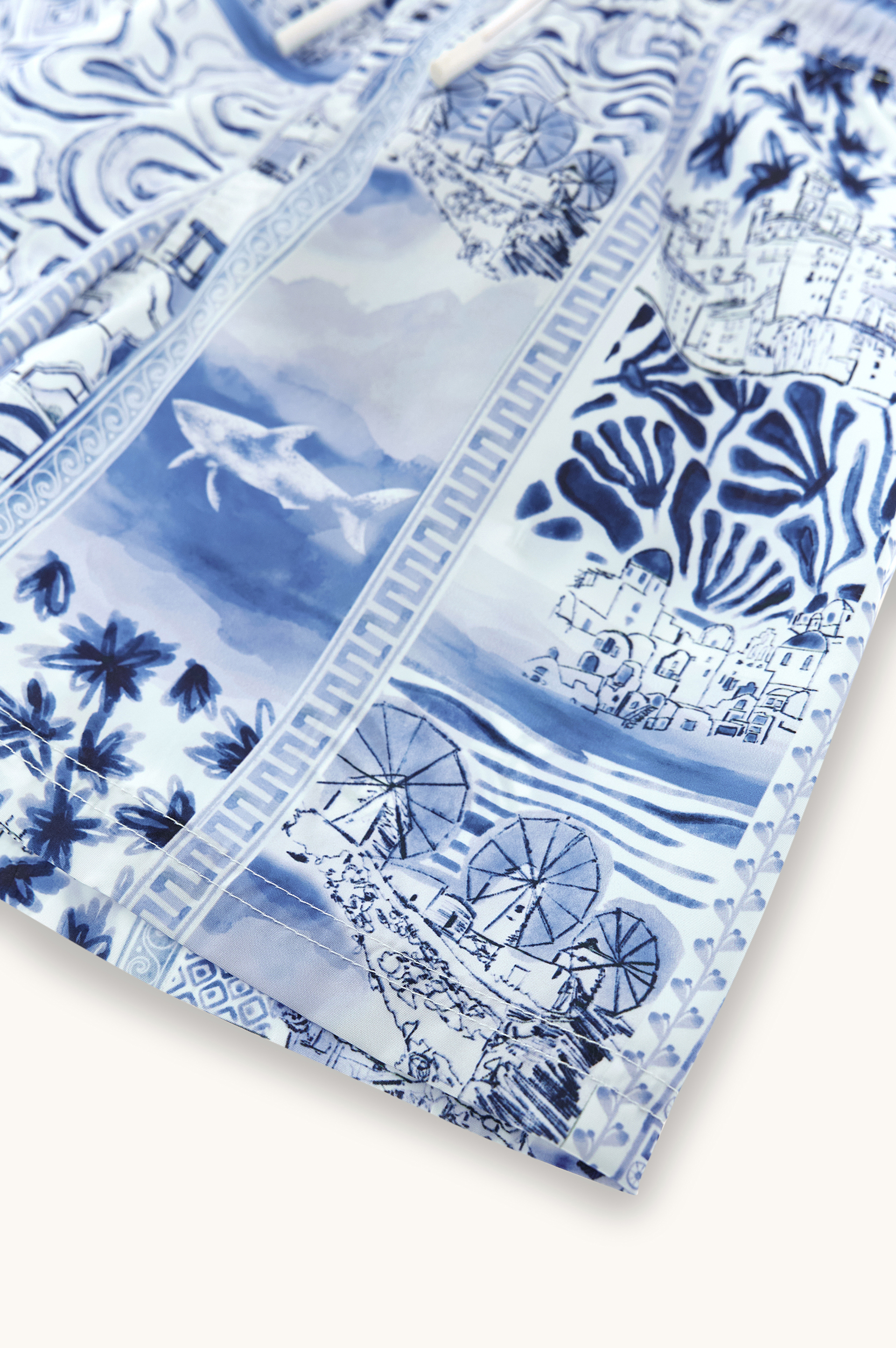 Swim shorts with Mikonos print image number 7