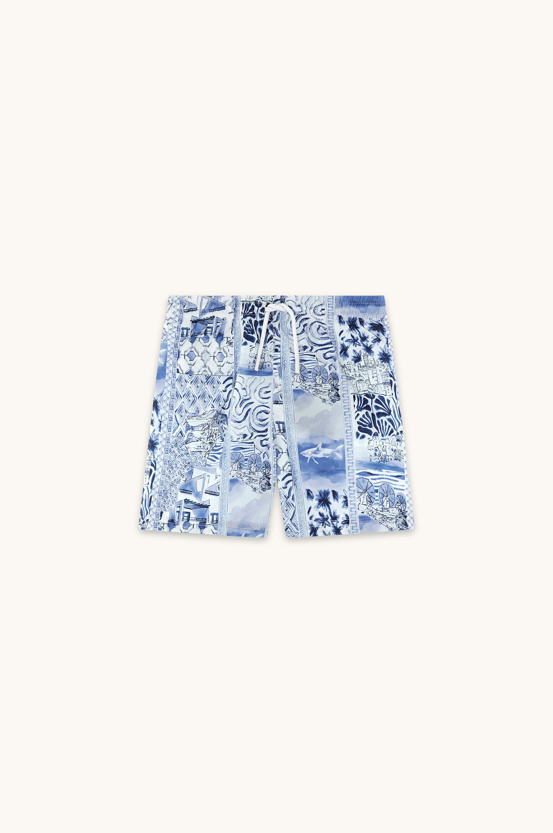 Swim shorts with Mikonos print image number 1