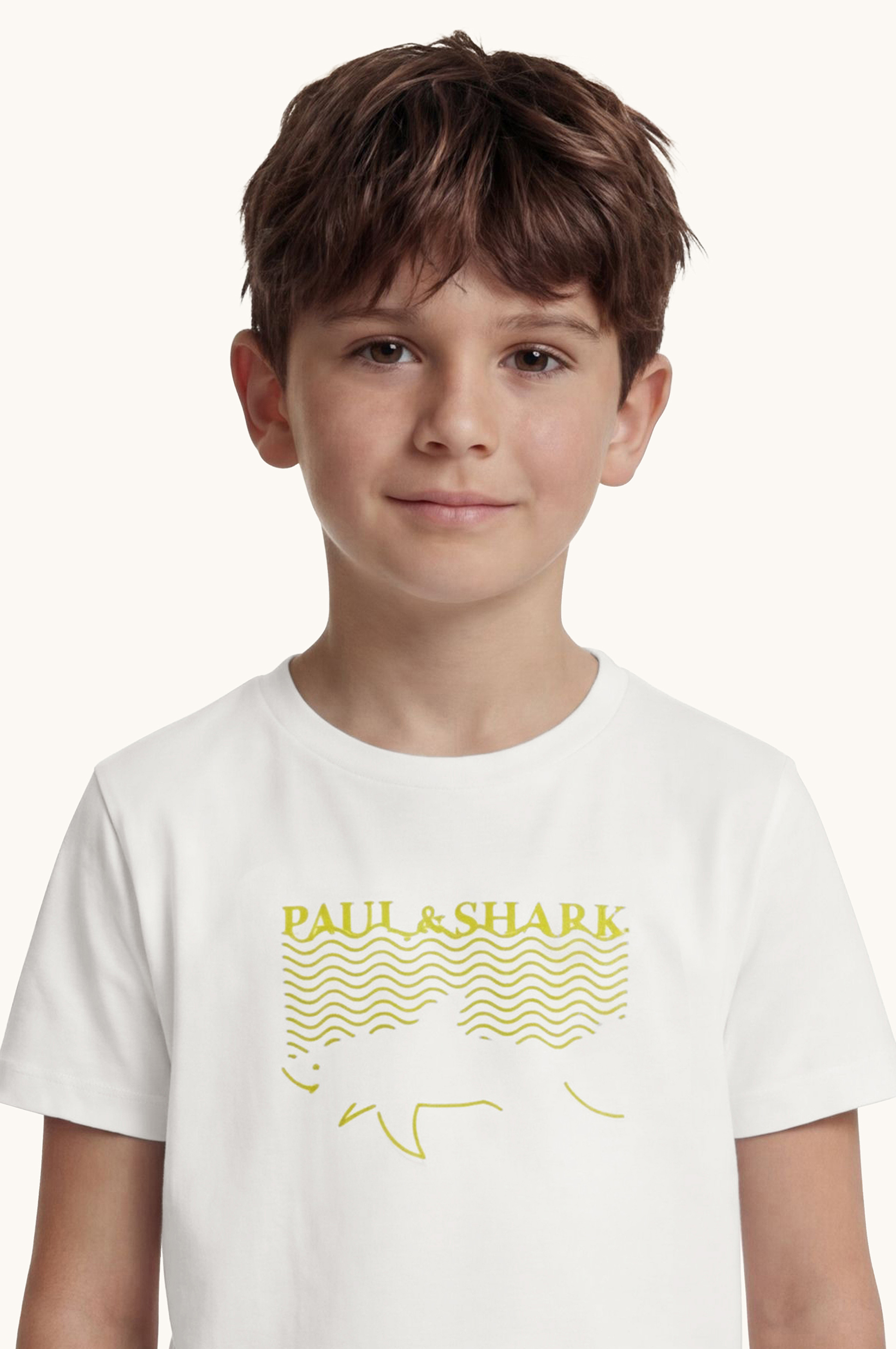 Cotton jersey T-shirt with Shark print image number 4