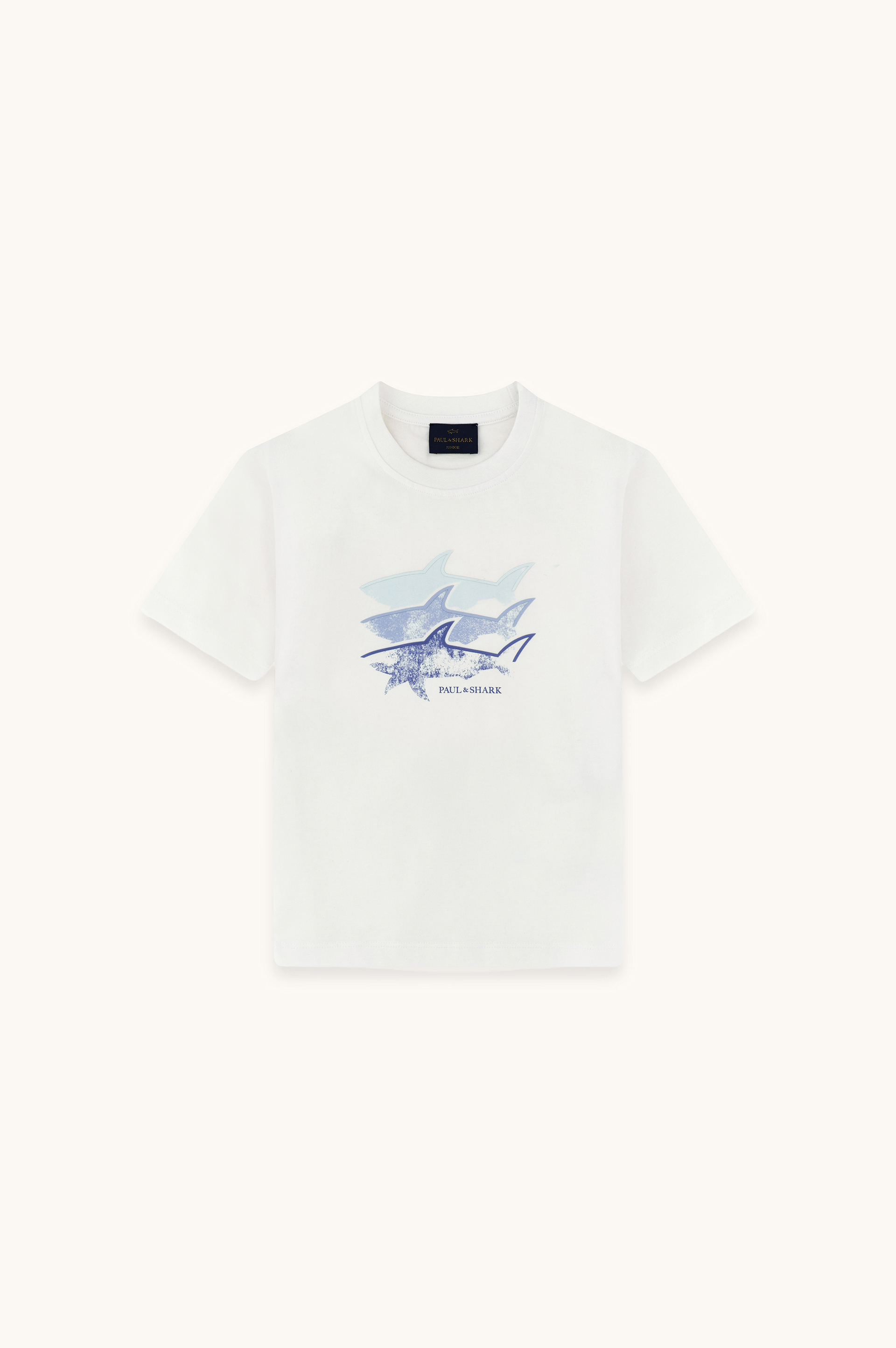 Cotton jersey T-shirt with Shark print image number 1
