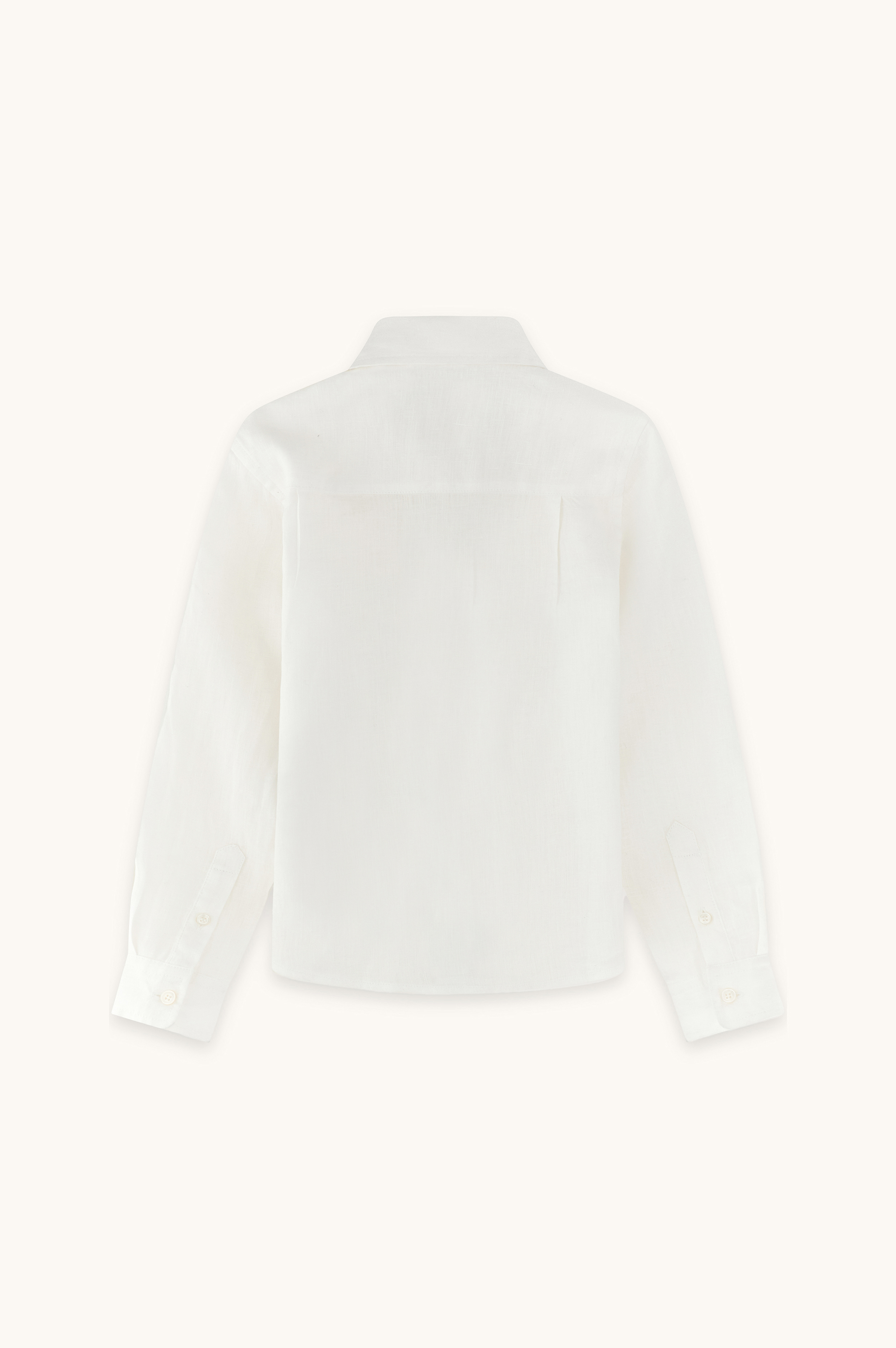 Linen shirt with Shark embroidery image number 7