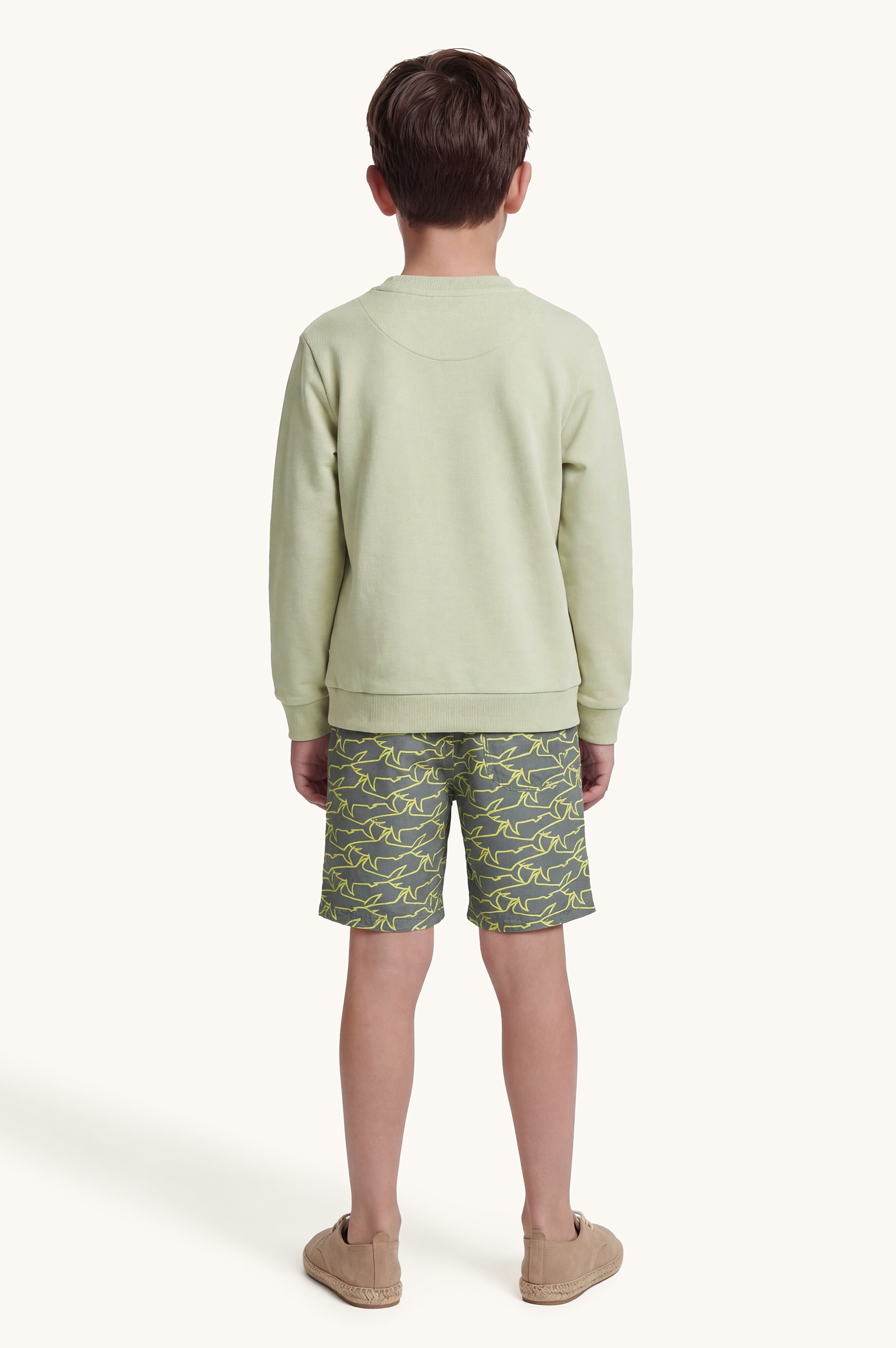 Cotton sweatshirt with Logo embroidery image number 3