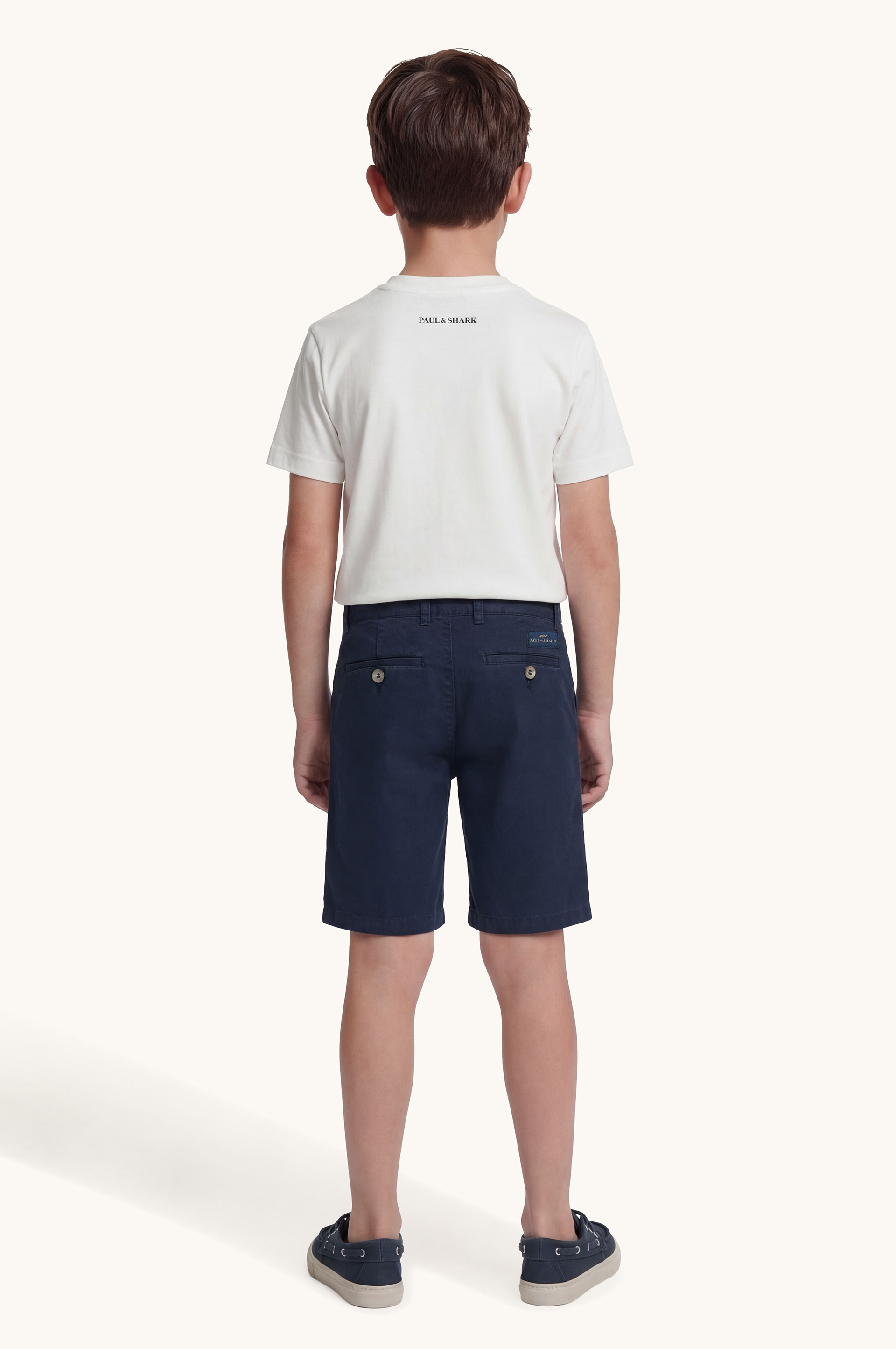 Cotton T‑shirt with Shark embroidery image number 3