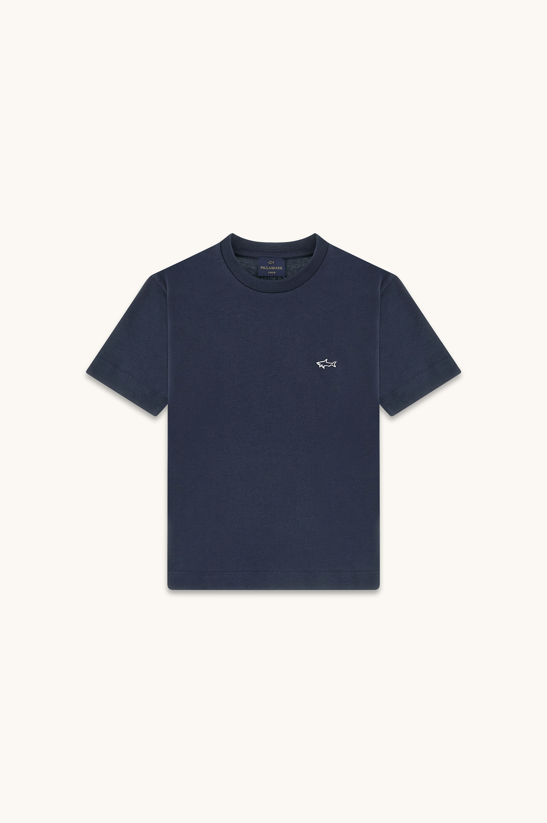 Cotton T‑shirt with Shark embroidery image number 1