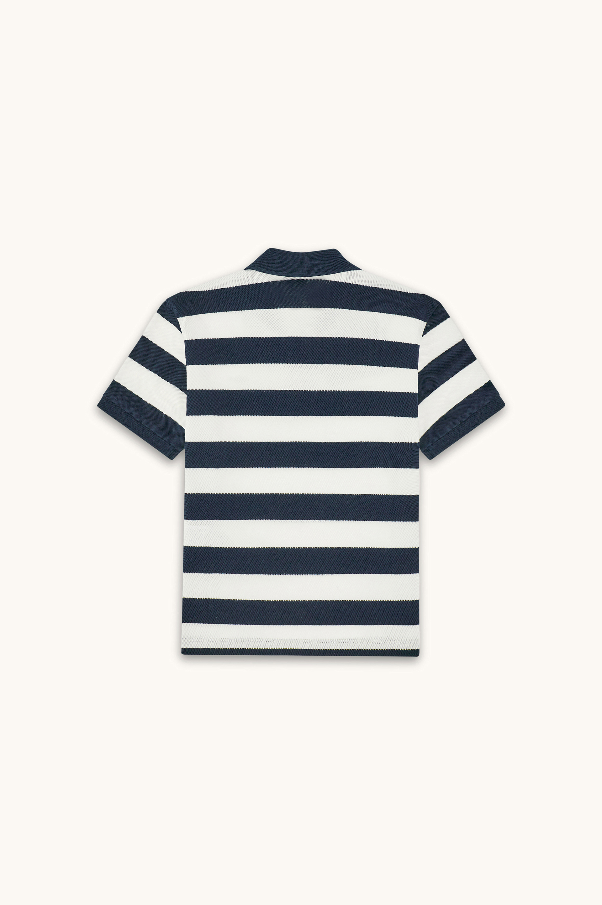 Cotton piqu&eacute; polo with striped pattern image number 7