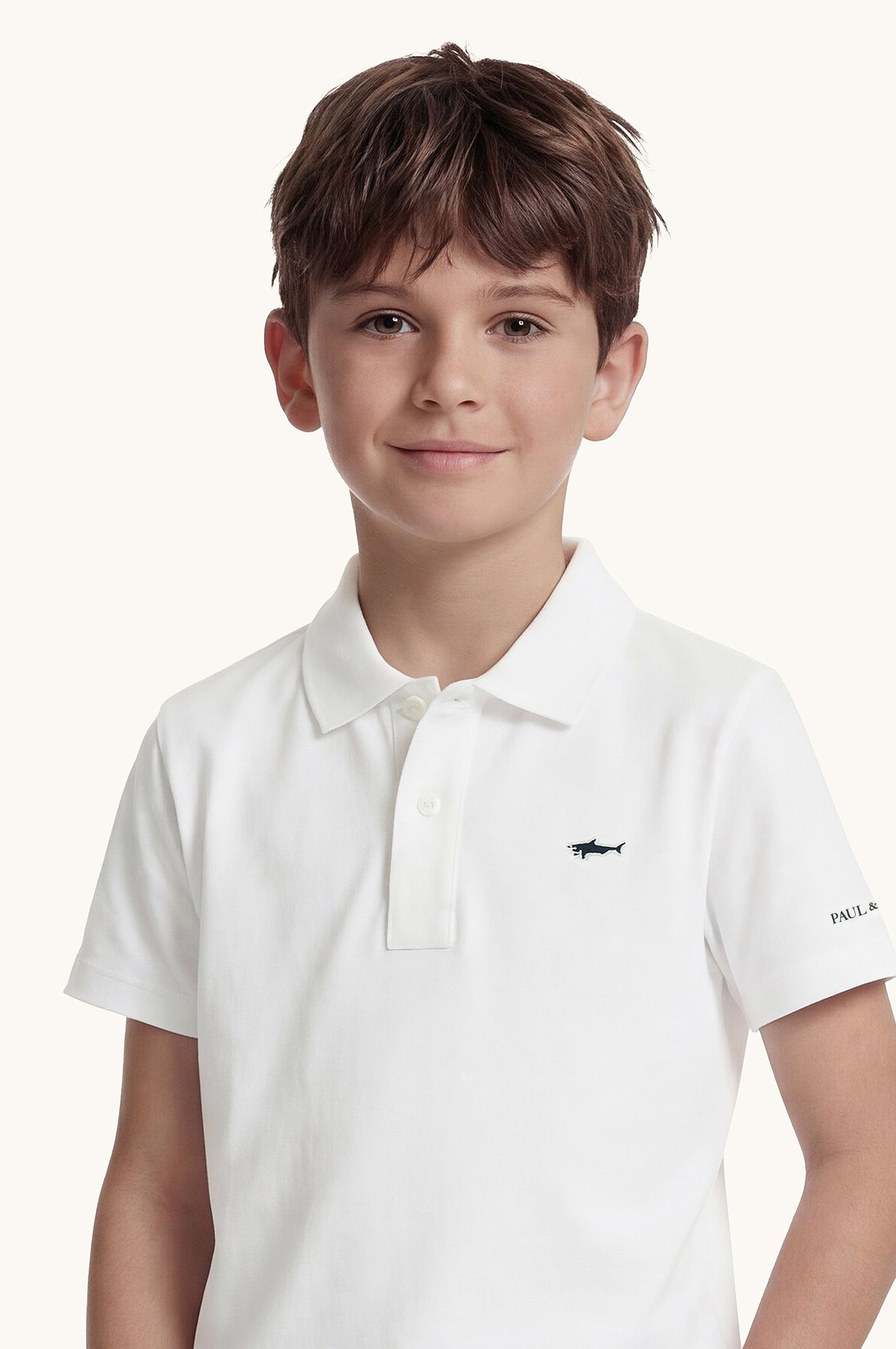 Polo de piqu&eacute; de algod&oacute;n con bordado Shark image number 4