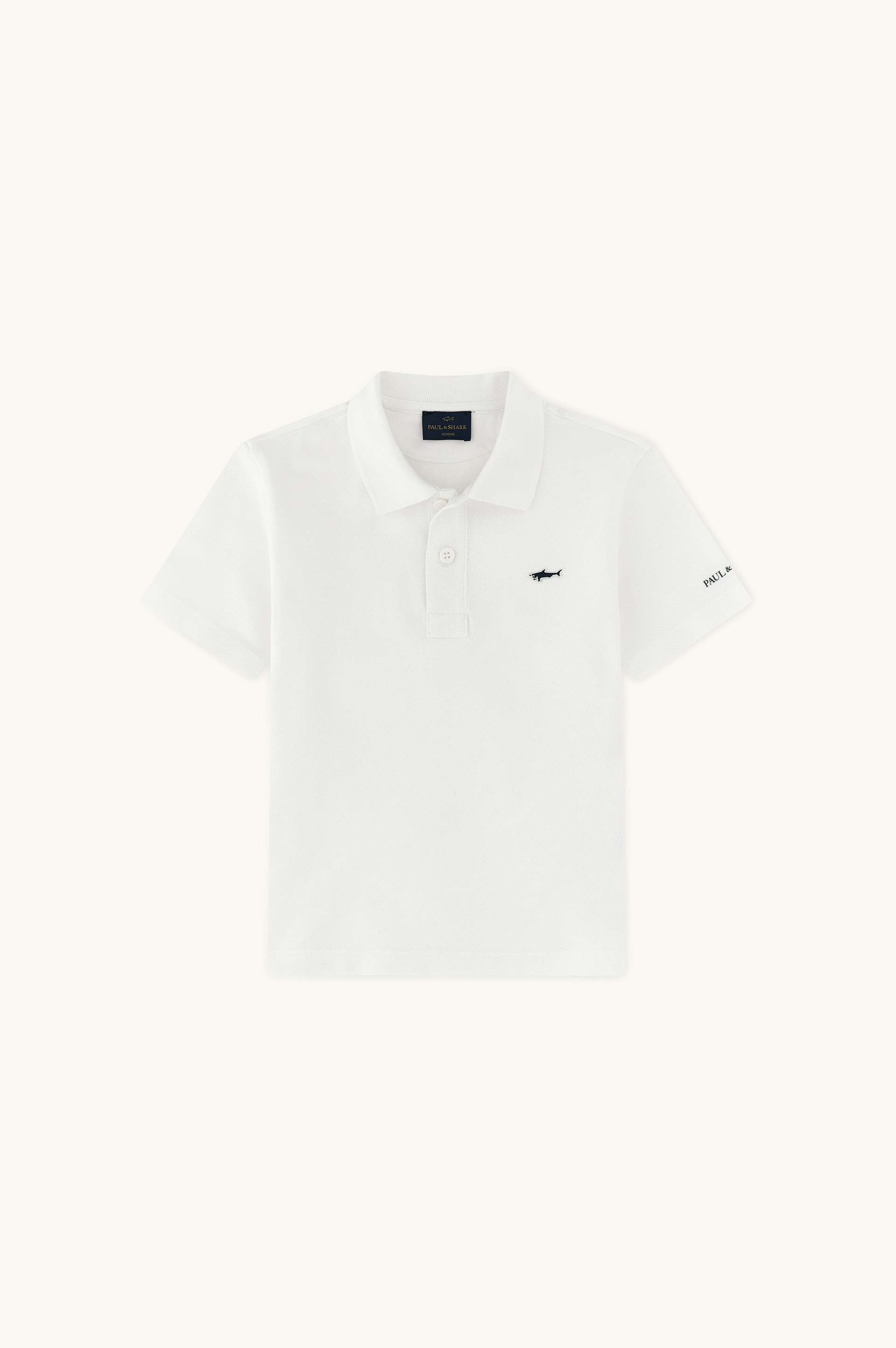 Polo de piqu&eacute; de algod&oacute;n con bordado Shark image number 1