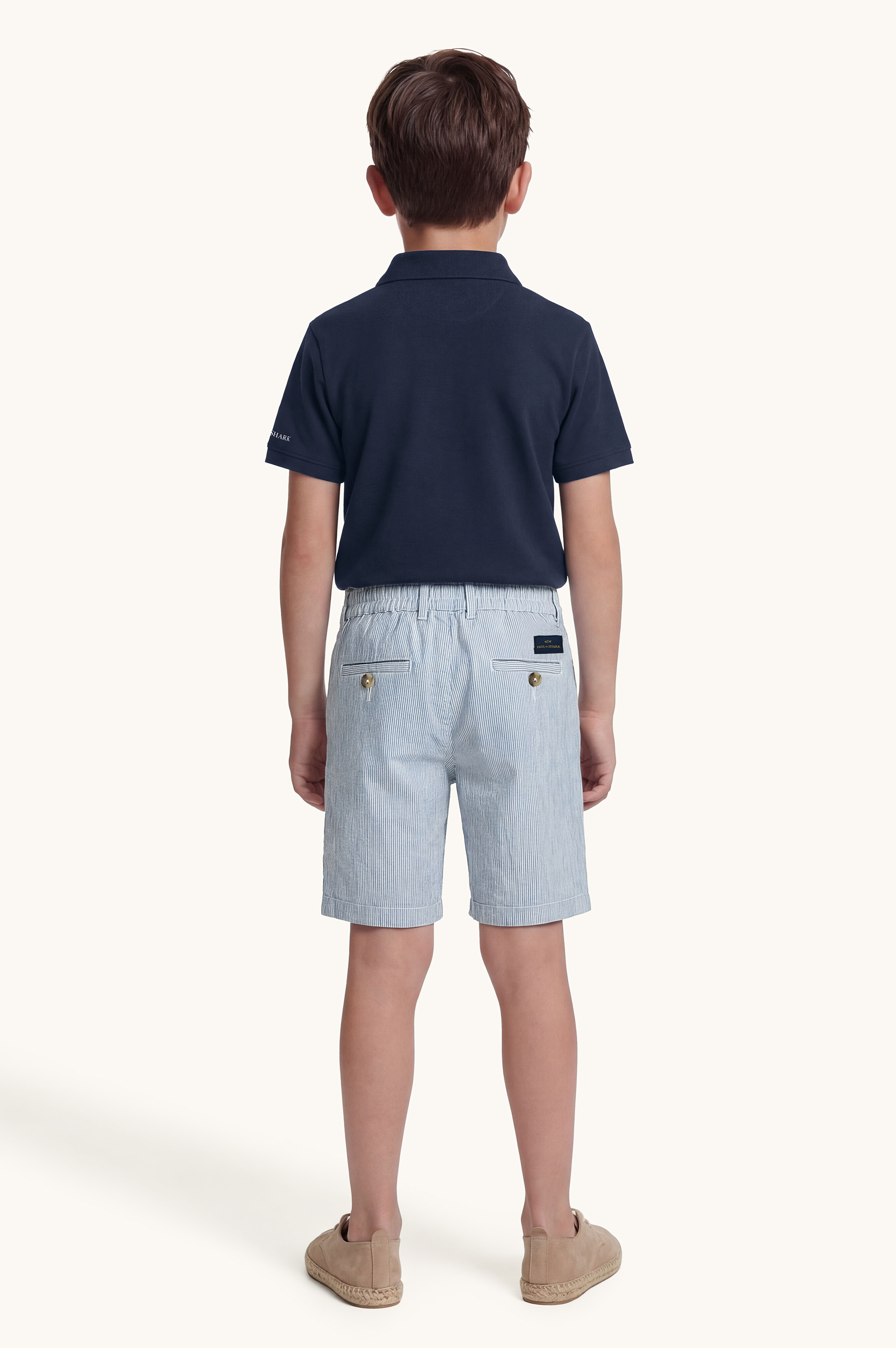 بولو من بيكيه القطن بتطريز Shark image number 1