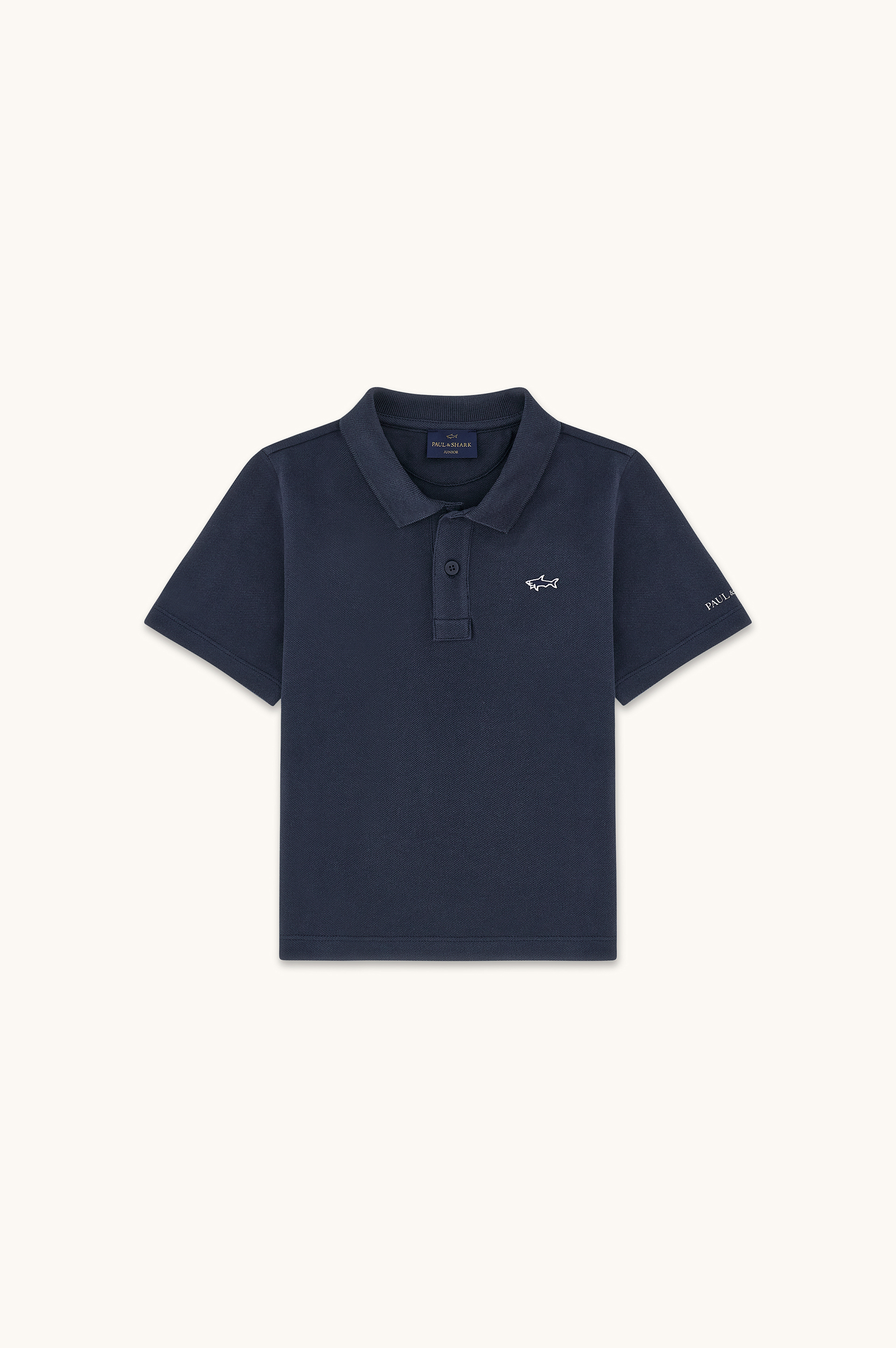 بولو من بيكيه القطن بتطريز Shark image number 0