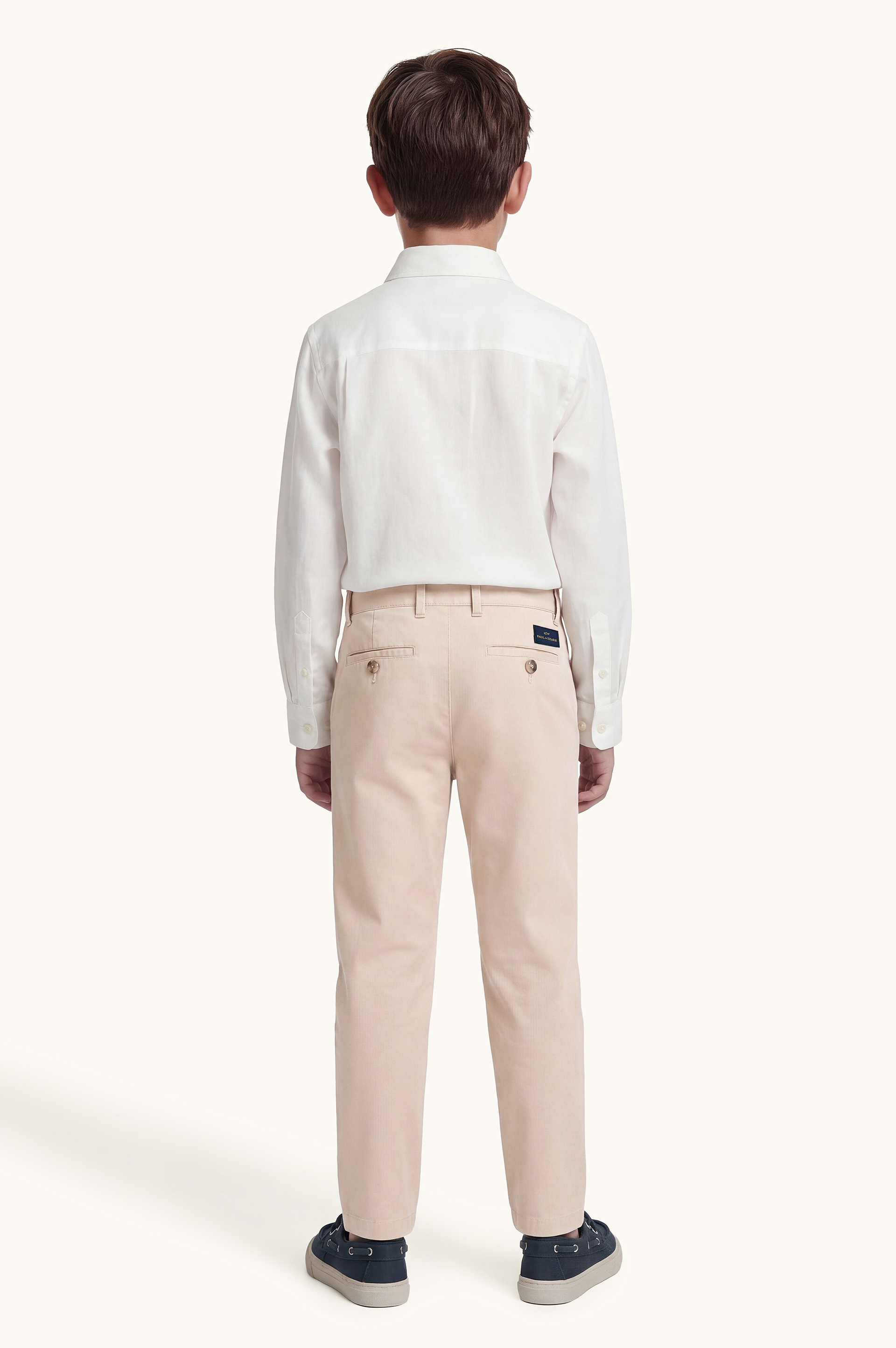 Cotton trousers with Shark embroidery image number 3