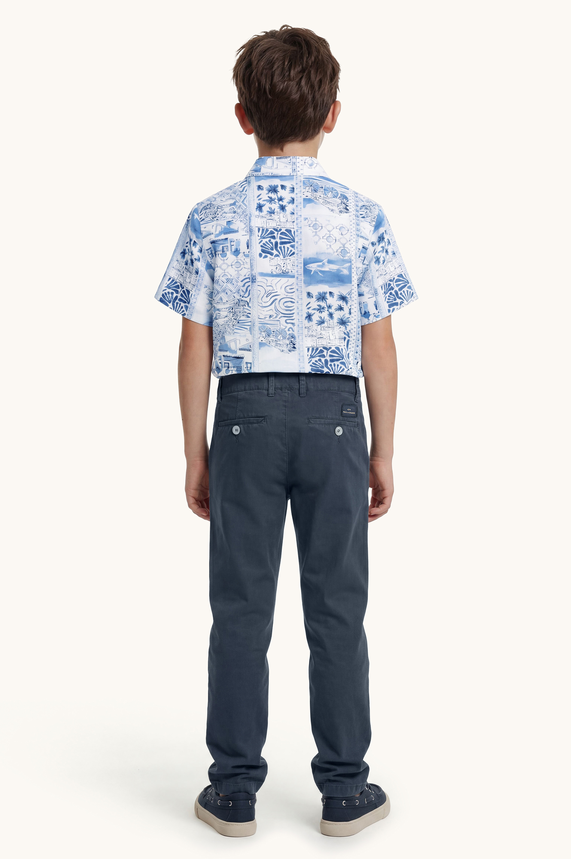 Pleated cotton trousers image number 3