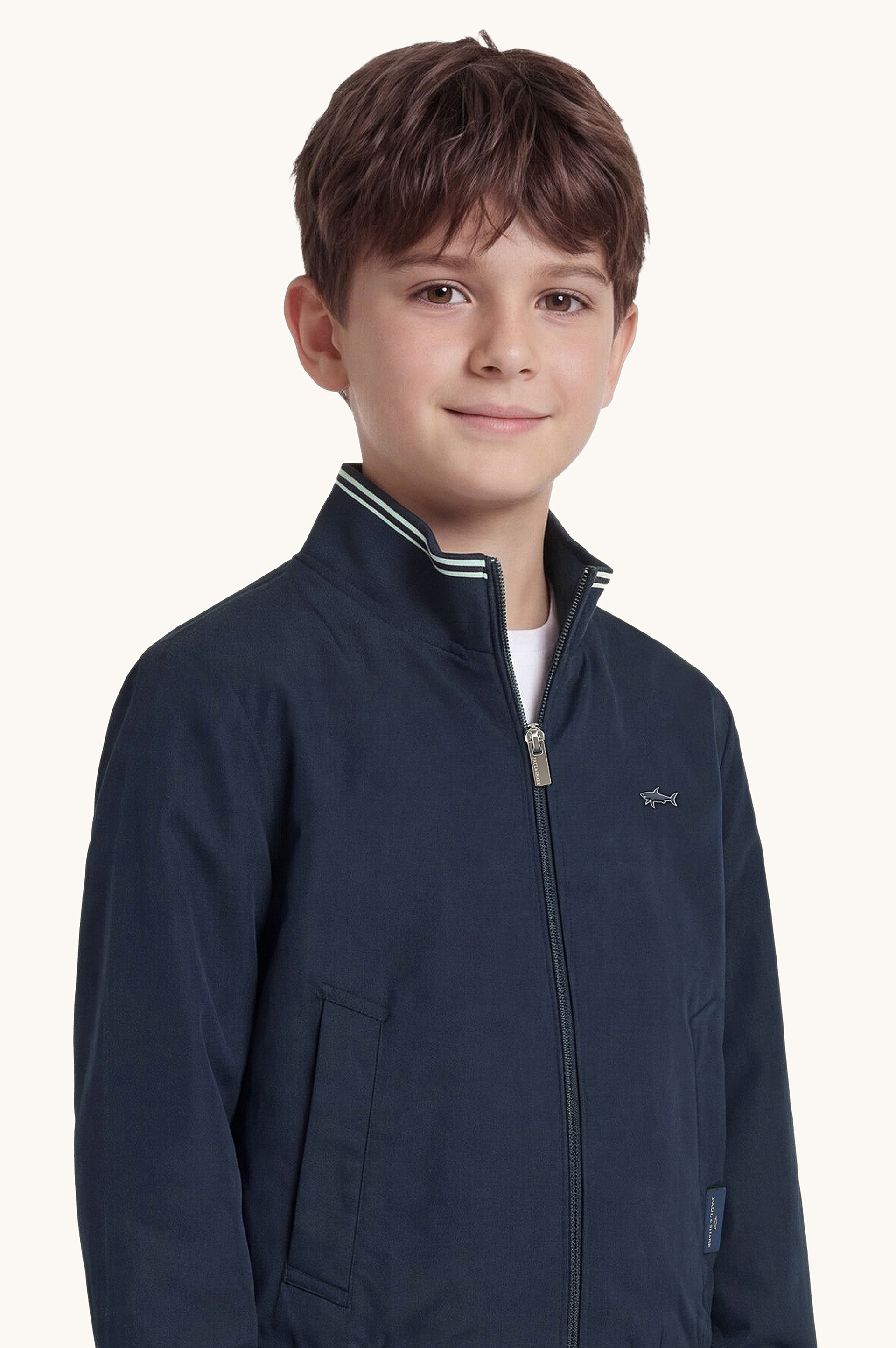 Bomber jacket with striped details image number 4