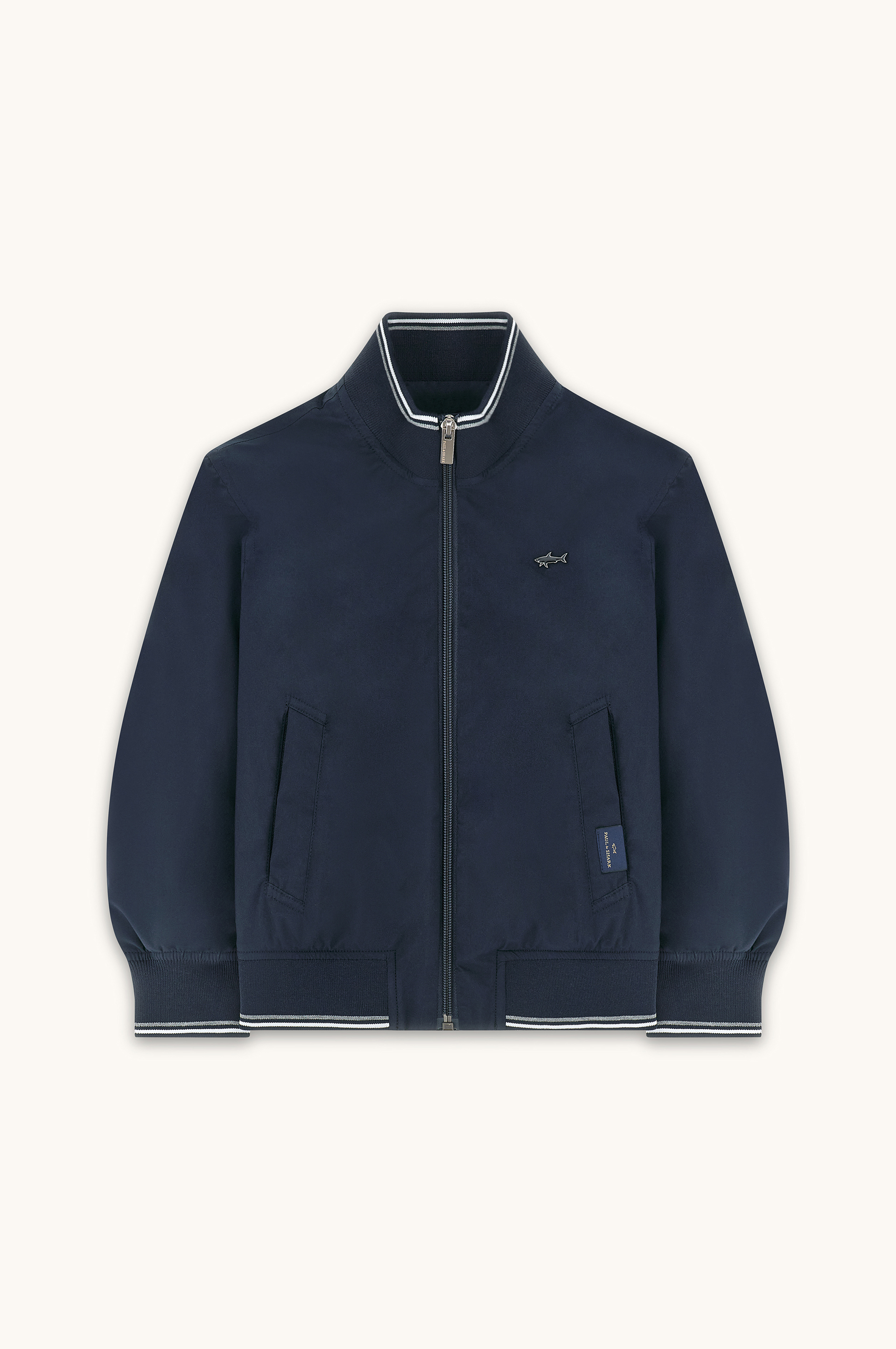 Bomber jacket with striped details image number 1