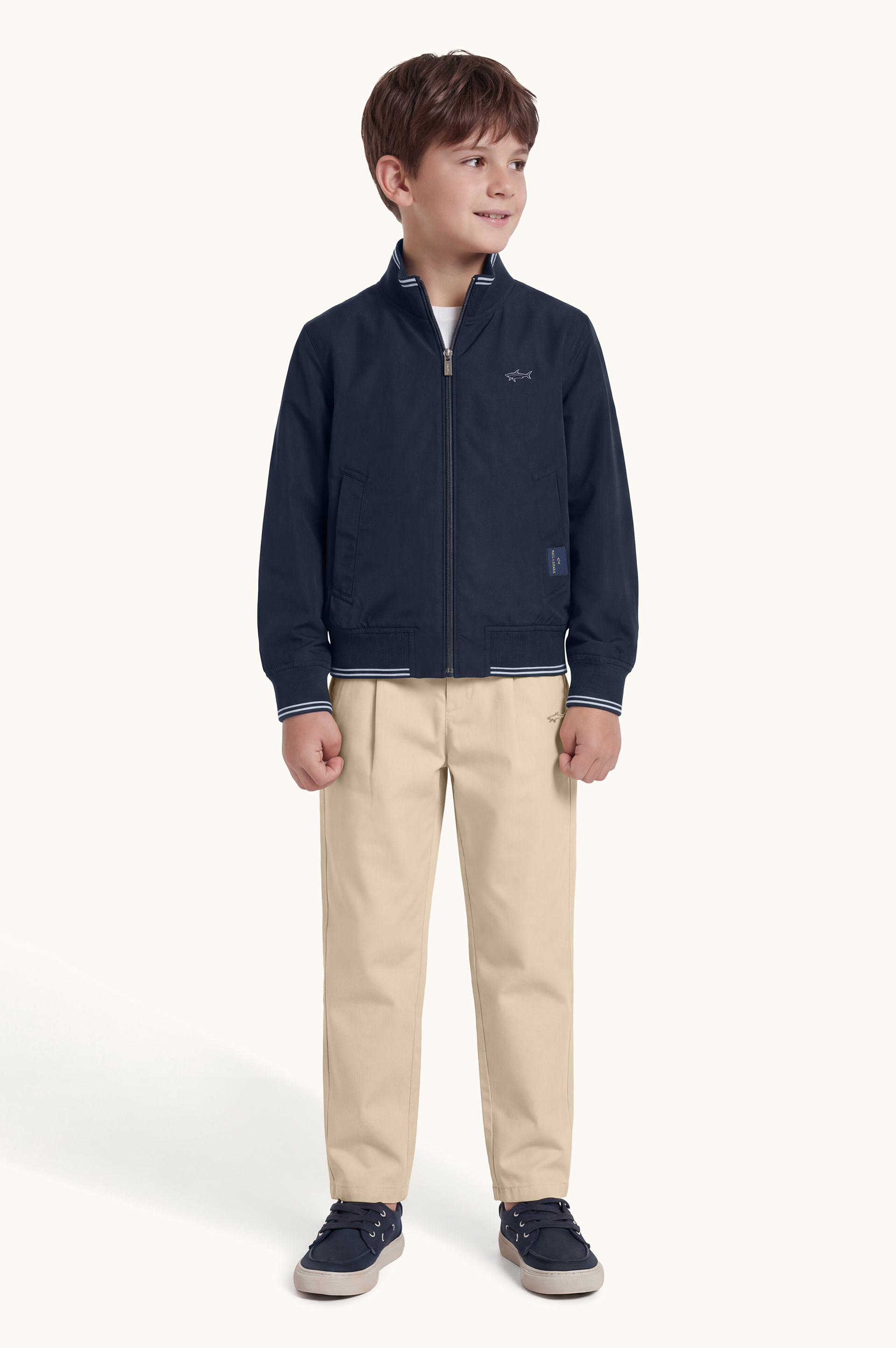 Bomber jacket with striped details image number 2