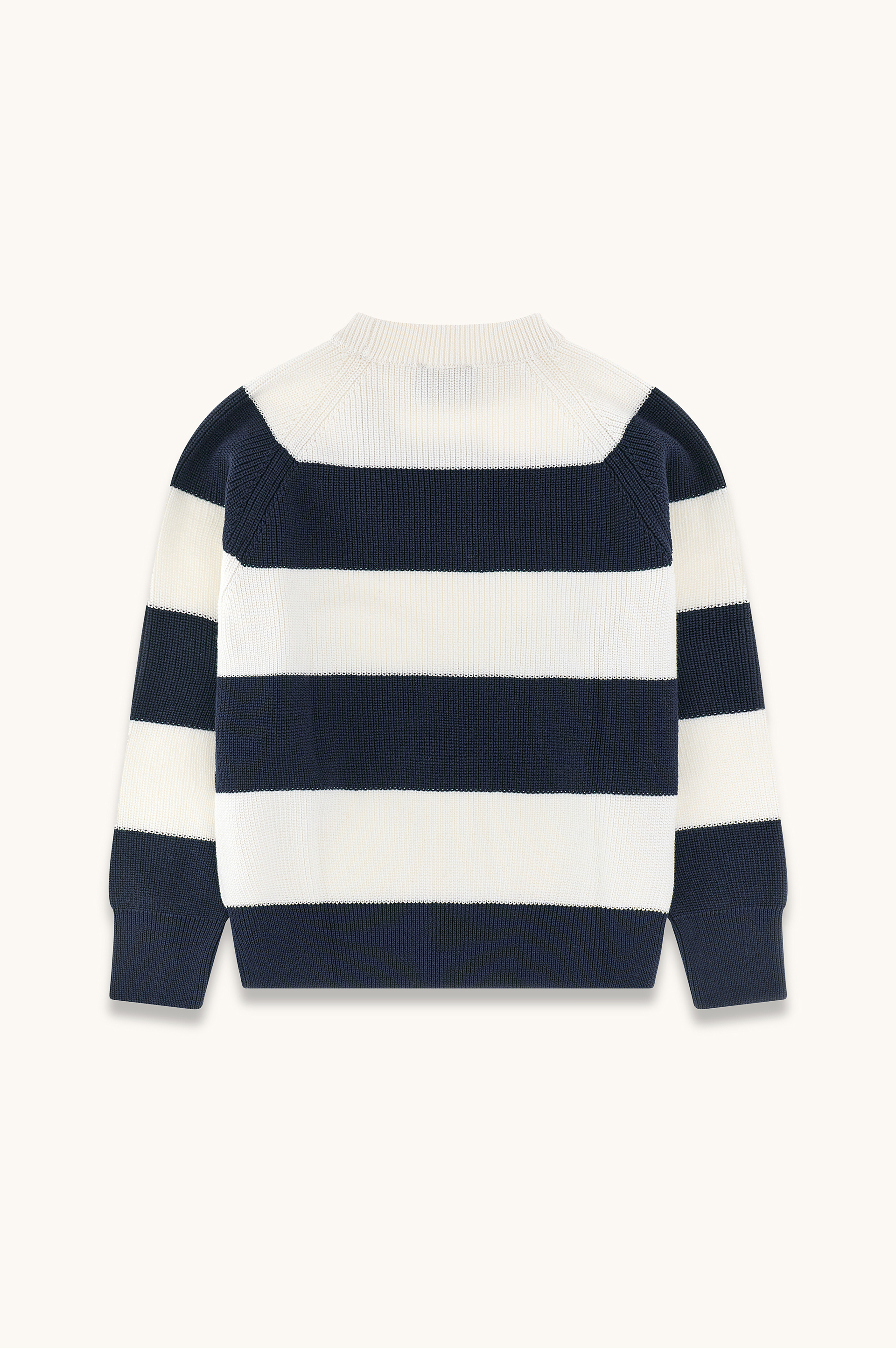 Cotton crew‑neck knit with striped pattern image number 8