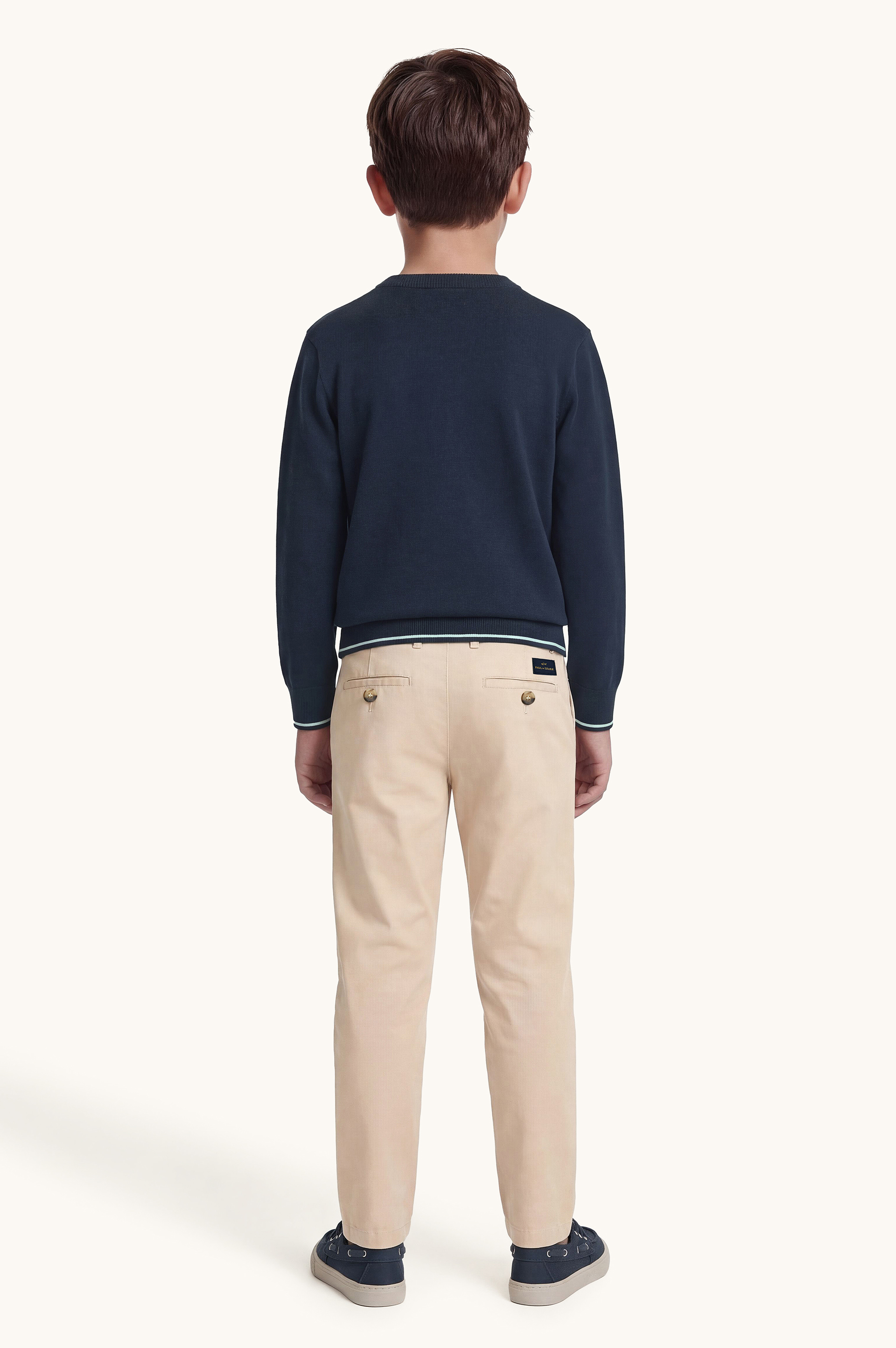 كنزة قطنية بياقة مستديرة مع تطريز Shark image number 3