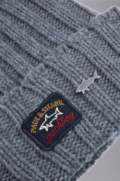 paul and shark beanie grey