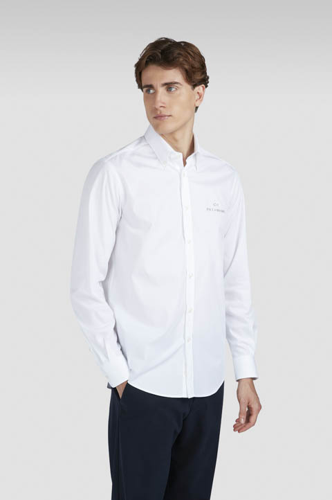 Cotton poplin shirt with reflective print Cotton poplin shirt with reflective print