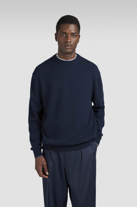 Wool and cashmere crewneck sweater