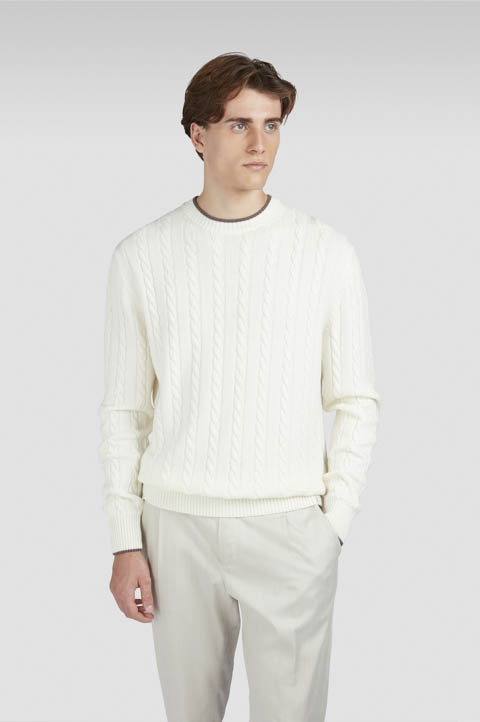 Pull à col roulé en laine et cachemire