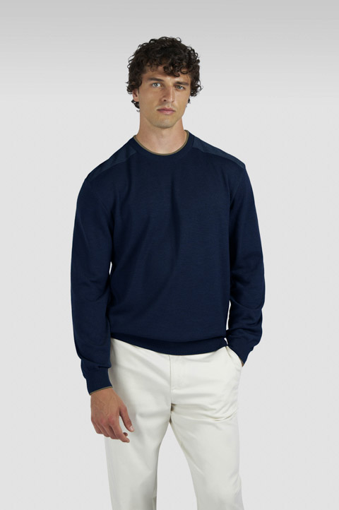 Свитер с круглым вырезом из экстратонкой шерсти мериноса