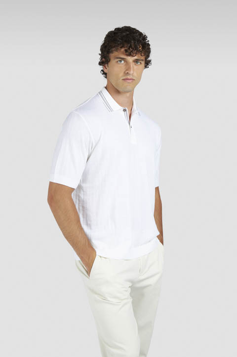wool cashmere polo shirt