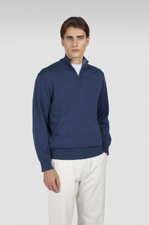 X-soft wool half zip sweater