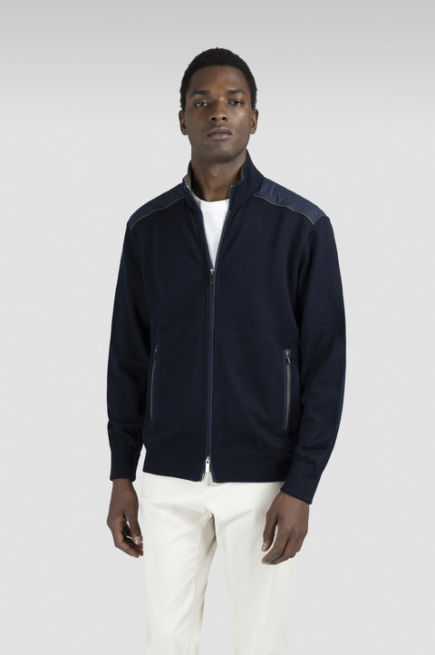 Soft Cool Touch wool zip-up sweater with Typhoon® Platinum details Soft Cool Touch wool zip-up sweater with Typhoon® Platinum details