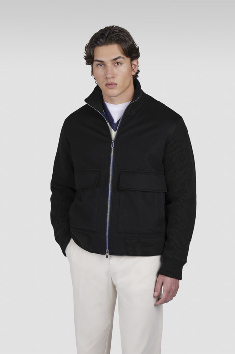 Aliseo Blouson Hybrid in lana e cashmere Aliseo Blouson Hybrid in lana e cashmere