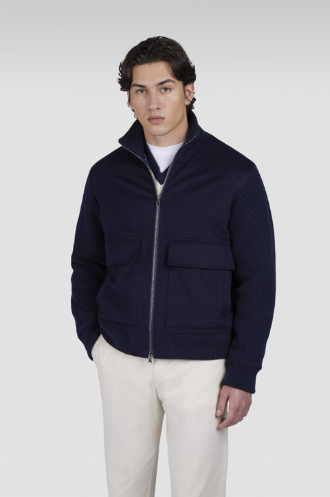 Aliseo Hybrid Wool and Cashmere Blouson Aliseo Hybrid Wool and Cashmere Blouson