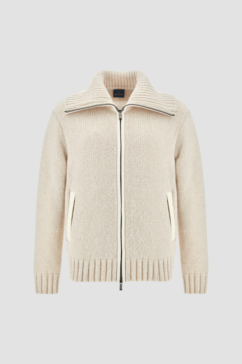 Zip-up-Pullover aus Wolle