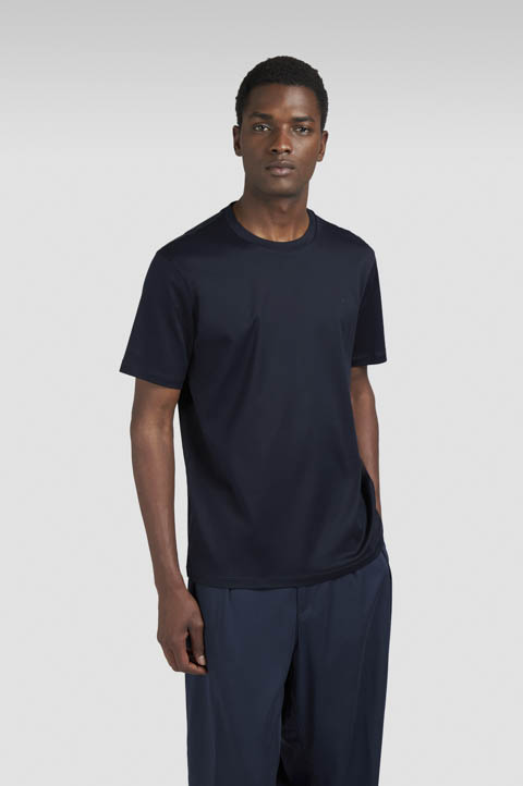 Aqua Touch cotton T-shirt with Shark Fin embroidery Aqua Touch cotton T-shirt with Shark Fin embroidery