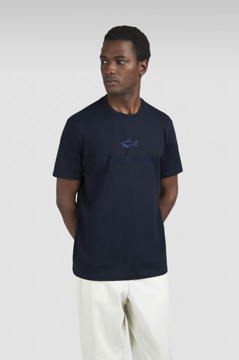 Cotton jersey T-shirt with logo print Cotton jersey T-shirt with logo print