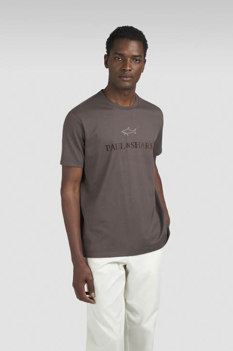 Cotton jersey T-shirt with logo print Cotton jersey T-shirt with logo print