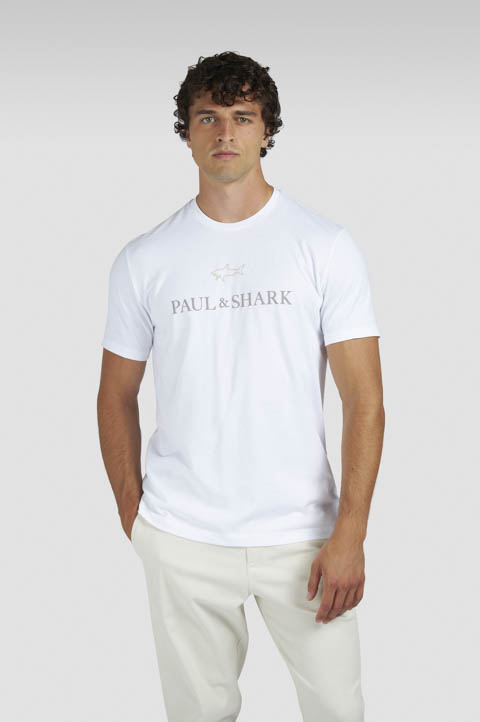 Cotton jersey T-shirt with logo print Cotton jersey T-shirt with logo print