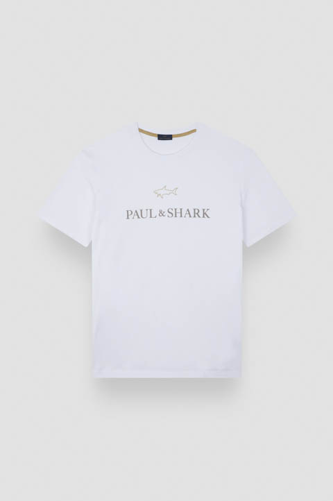 Cotton jersey T-shirt with logo print