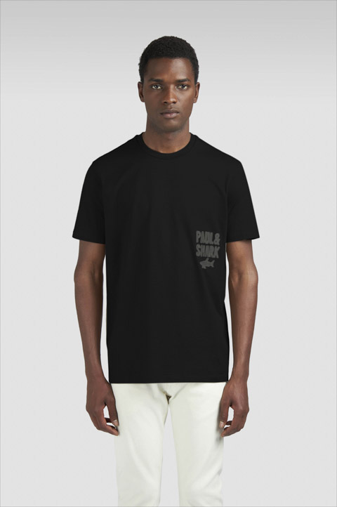 Cotton jersey T-shirt with logo embroidery Cotton jersey T-shirt with logo embroidery