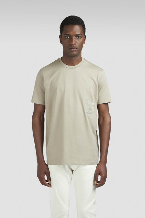 Cotton jersey T-shirt with logo embroidery Cotton jersey T-shirt with logo embroidery