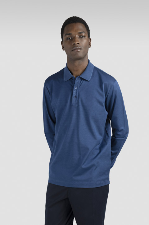 Polo de algodón piqué Two Tone con bordado Shark Fin