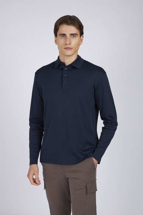 Supima® cotton jersey polo shirt with Shark Fin embroidery Supima® cotton jersey polo shirt with Shark Fin embroidery