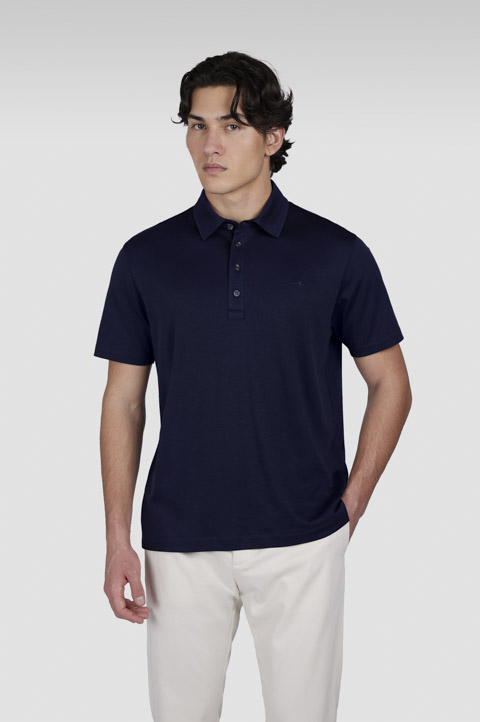 Supima® cotton jersey polo shirt with Shark Fin embroidery Supima® cotton jersey polo shirt with Shark Fin embroidery