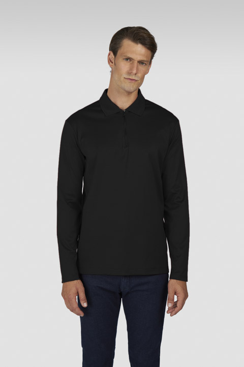 Aqua Touch cotton zip-up Polo Shirt
