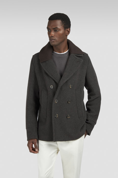 True Peacoat en laine et cachemire