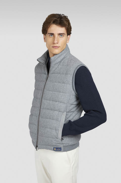 Padded gilet in wool and cashmere Padded gilet in wool and cashmere